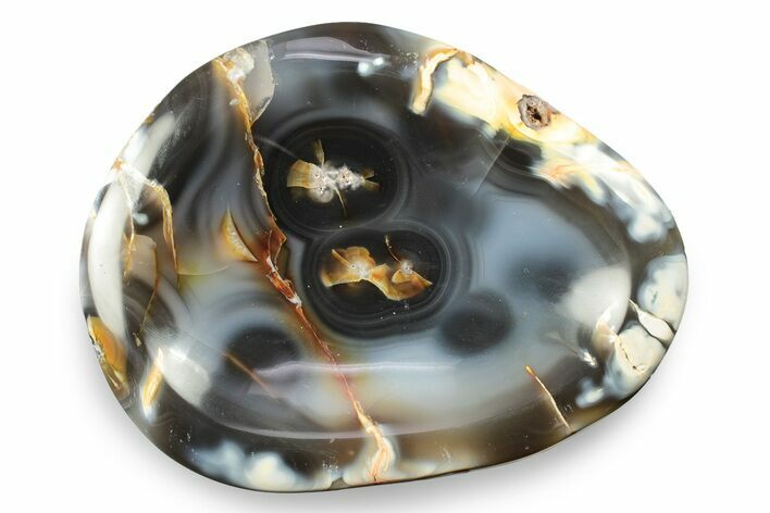 Polished Banded Agate Bowl - Madagascar #246114